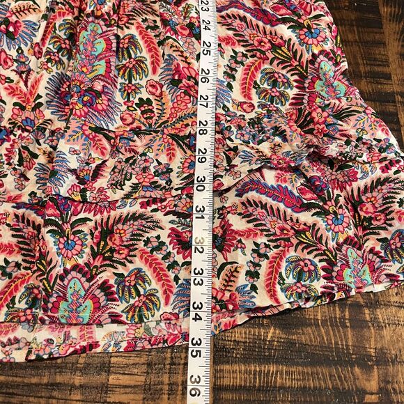 Natural Life Dress Womens Medium Boho Smocked Waist Lightweight Floral Viscose - Picture 8 of 8